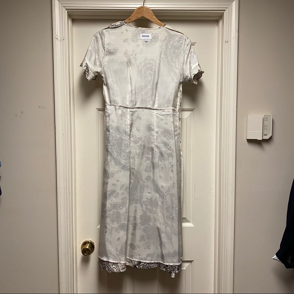 Stunning All Silk Brora Paisley Ruffled Dress 6 - Picture 8 of 11